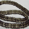 AAA - High Quality - So Gorgeous - SMOKEY QUARTZ - Smooth Tyre wheel Shape Beads 15 inches Long strand size - 4 - 5 mm approx